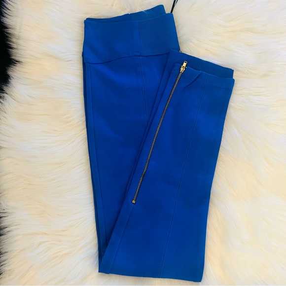 Royal Blue Active Slim Fit Leggings Ankle Length Stretch Pants Zippers NWT M Med - Picture 13 of 14